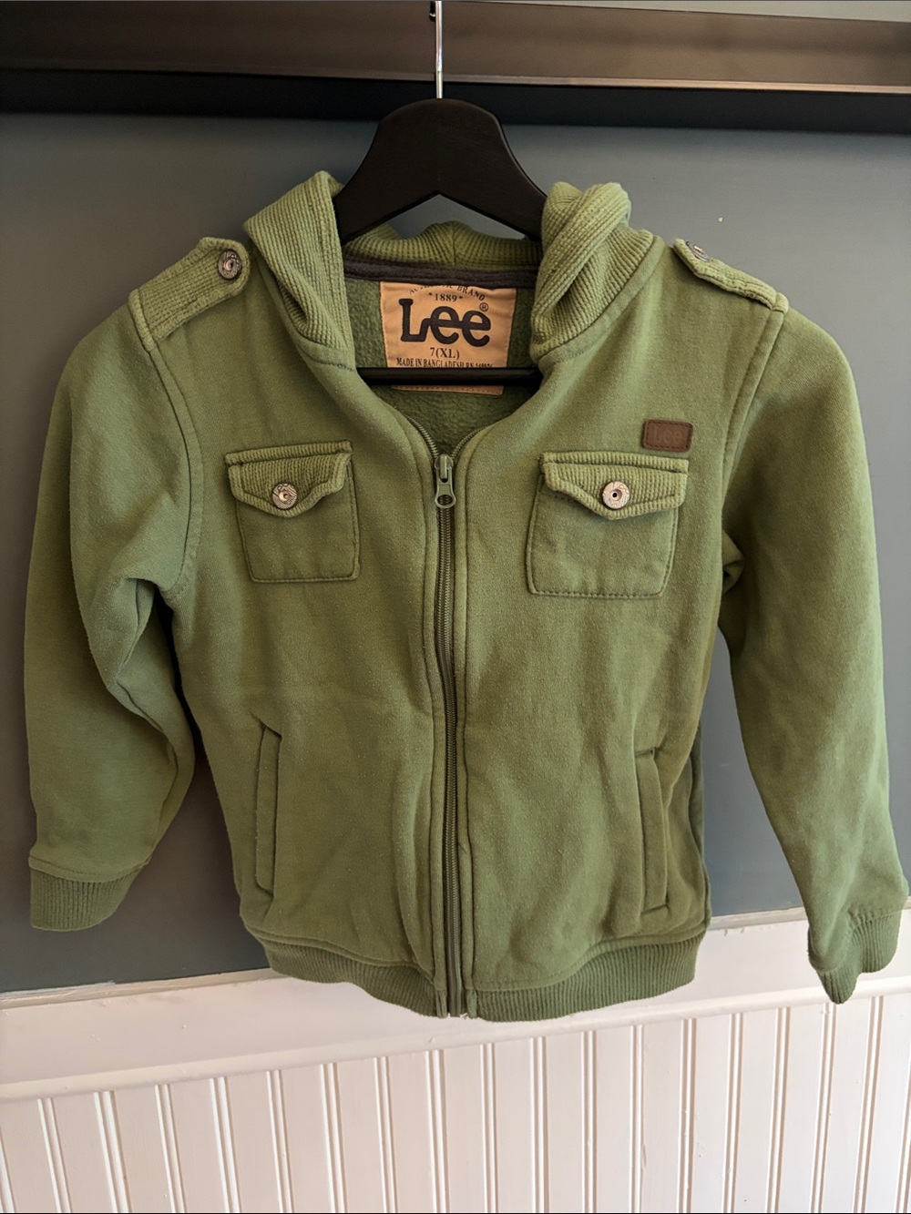 Lee Youth XL (7) Green Zip Up